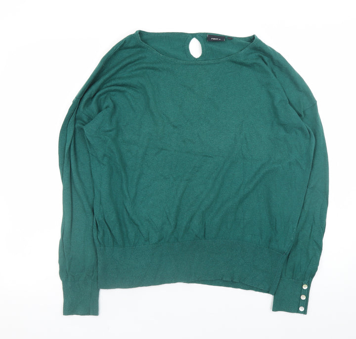 Next Women's Green Long Sleeve Round Neck Pullover Jumper Size 16