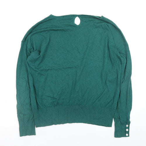 Next Women's Green Long Sleeve Round Neck Pullover Jumper Size 16