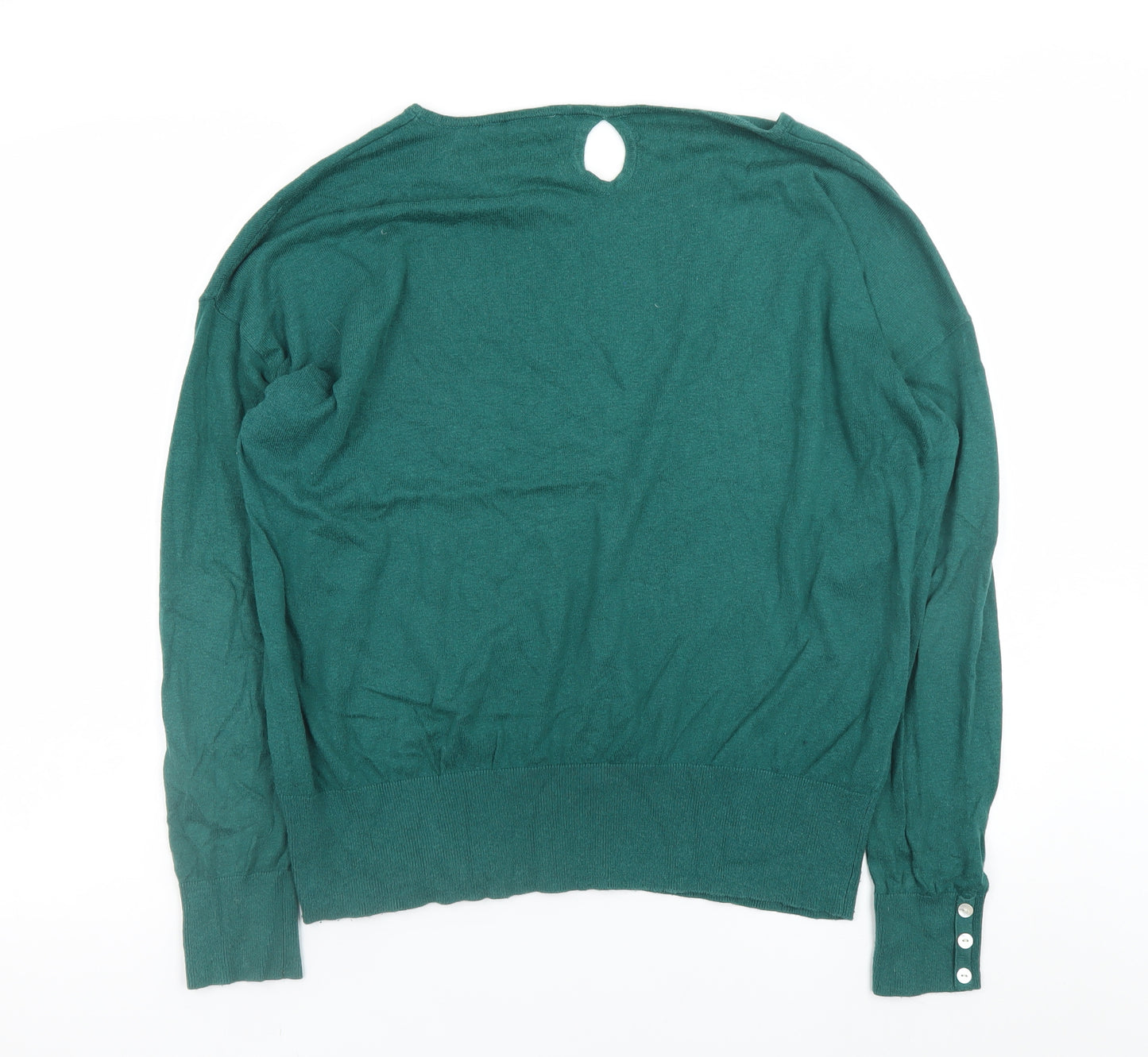 Next Women's Green Long Sleeve Round Neck Pullover Jumper Size 16