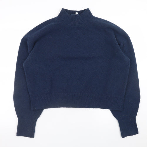 & Other Stories Women Blue Mock Neck Pullover Jumper Size 12