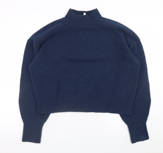 & Other Stories Women Blue Mock Neck Pullover Jumper Size 12