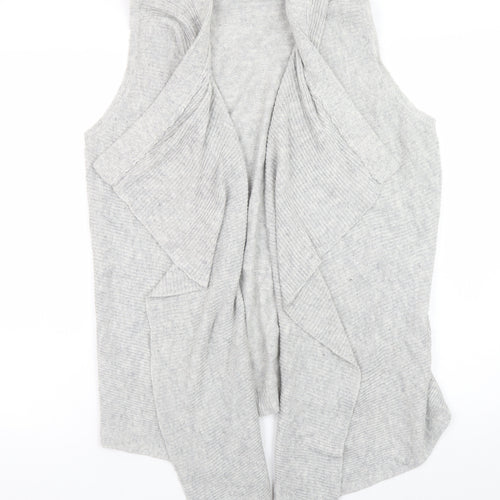 David Emanuel Women's Grey Sleeveless Wrap Knit Cardigan M