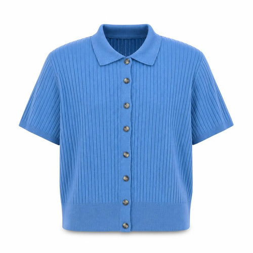 Marks and Spencer Men’s Blue Knit Polo Shirt Size L Short Sleeve