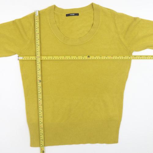 George Women’s Yellow Acrylic Pullover Jumper Size 16