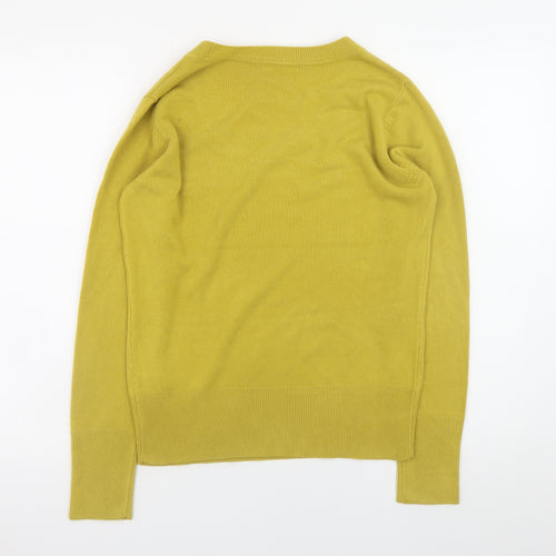 George Women’s Yellow Acrylic Pullover Jumper Size 16