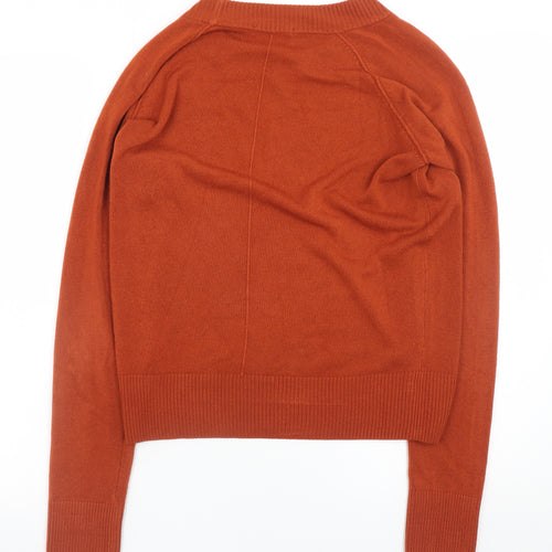 Tu Womens Orange Crew Neck Knit Jumper Size 12