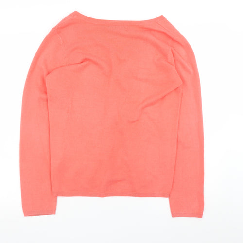 Marks and Spencer Women Pink V-Neck Acrylic Jumper Size 12