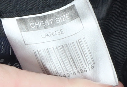 Karl Jackson Men's Black Wool Overcoat Large Classic Style