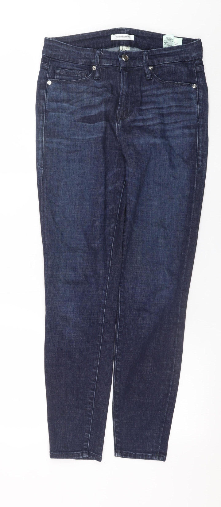 Good American Men's Blue Slim Fit Skinny Denim Jeans 26W Dark Wash