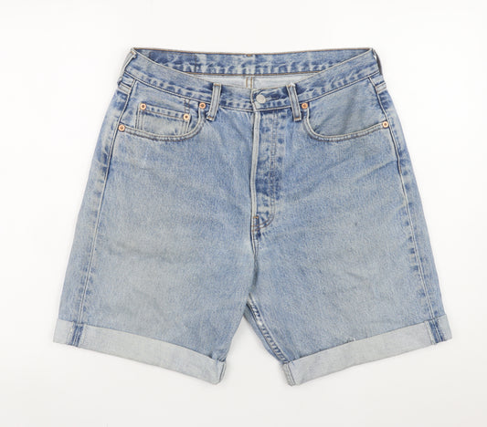 Levi's Men's Blue Denim 32in Regular Fit Vintage Light Wash Shorts