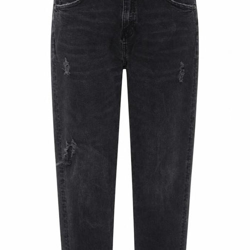 Pull&Bear Women’s Black Carrot Fit Distressed Jeans Size 14