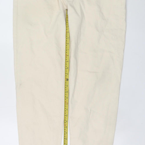 Marks and Spencer Women's Beige Straight Leg Jeans Size 16 Regular
