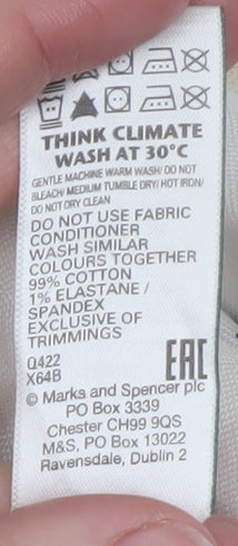 Marks and Spencer Women's Beige Straight Leg Jeans Size 16 Regular