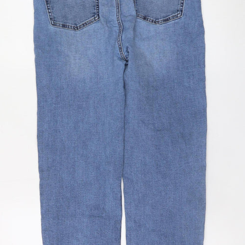 Marks and Spencer Womens Blue Stretch Straight Jeans Size 14 Short