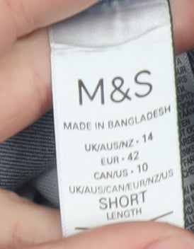 Marks and Spencer Womens Blue Stretch Straight Jeans Size 14 Short