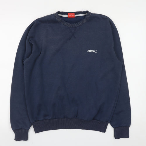 Slazenger Men's Blue Crew Neck Pullover Sweatshirt S Regular Fit