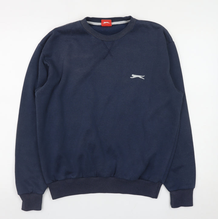 Slazenger Men's Blue Crew Neck Pullover Sweatshirt S Regular Fit