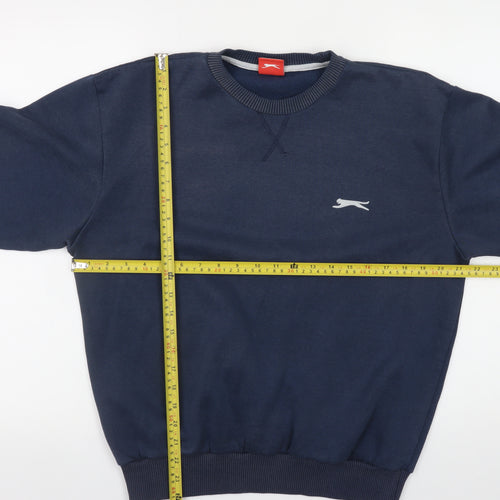 Slazenger Men's Blue Crew Neck Pullover Sweatshirt S Regular Fit