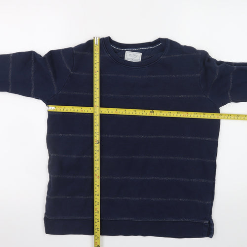 Fat Face Womens Navy Blue Striped Cotton Sweatshirt Size S