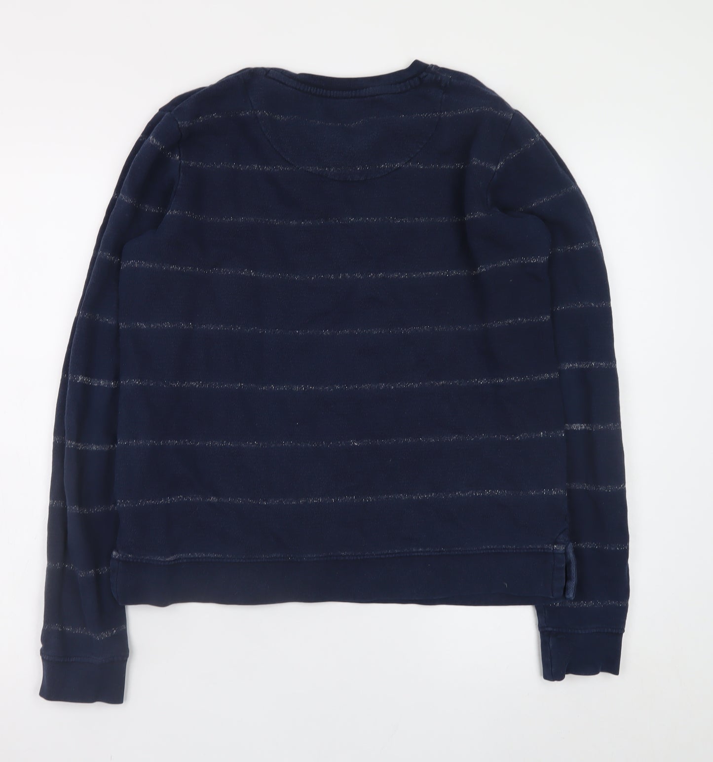 Fat Face Womens Navy Blue Striped Cotton Sweatshirt Size S
