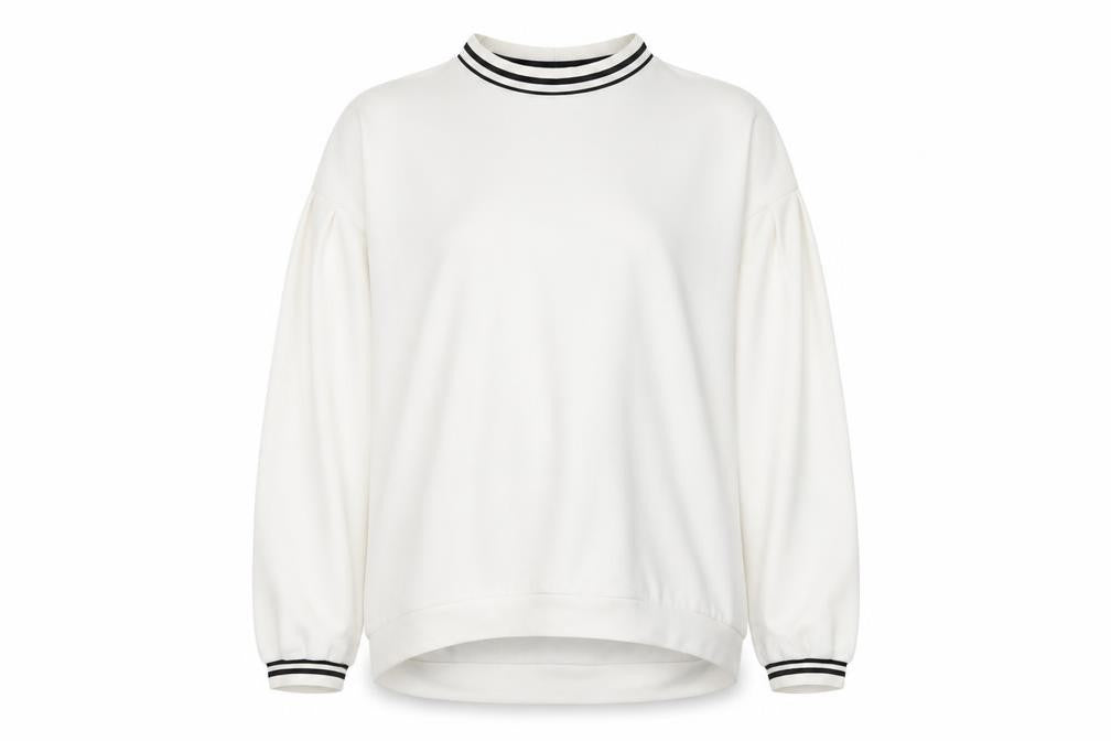 Front view of Zara Trafaluc Women’s White Lace Up Back Sweatshirt, size L