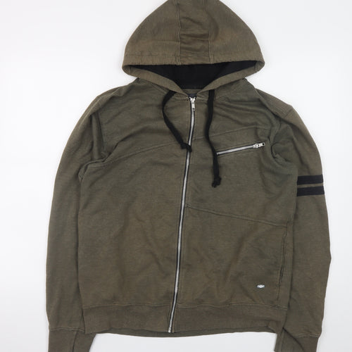 Metronaut Men's Green Full Zip Hoodie XL Regular Fit