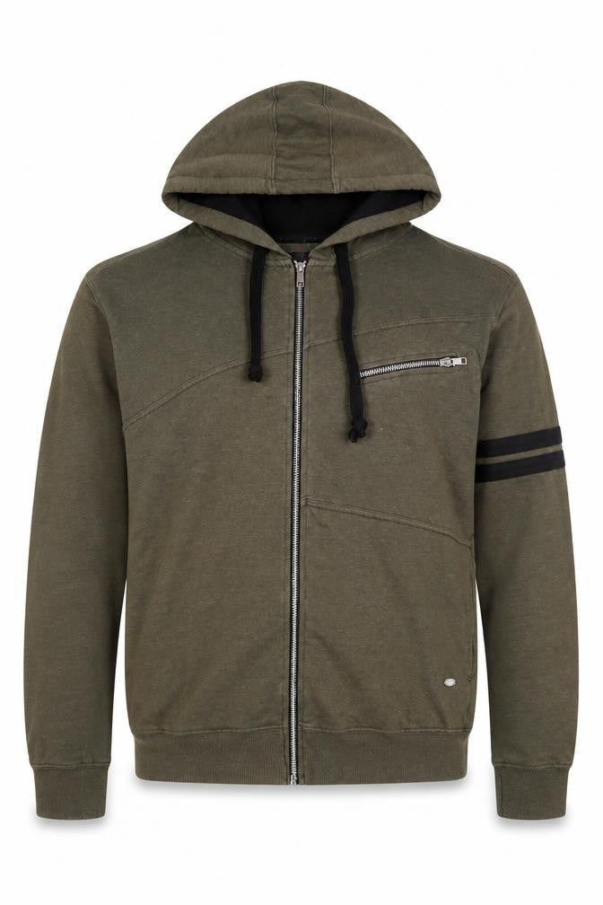 Metronaut Men's Green Full Zip Hoodie XL Regular Fit