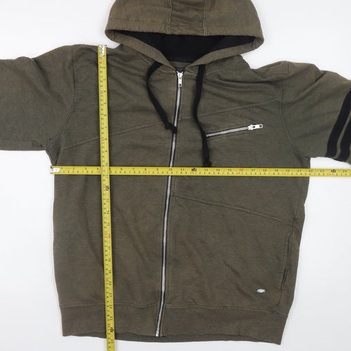 Metronaut Men's Green Full Zip Hoodie XL Regular Fit