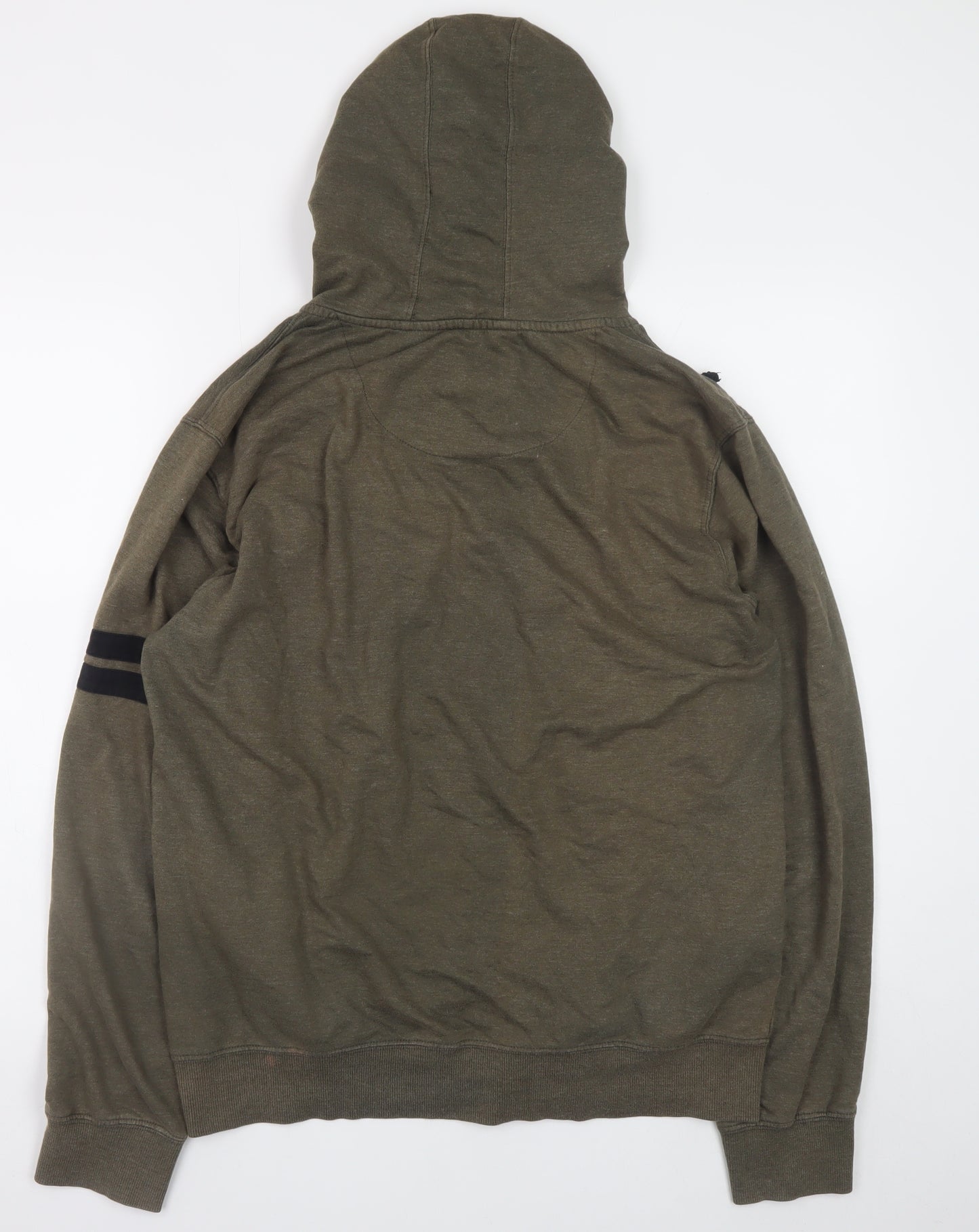 Metronaut Men's Green Full Zip Hoodie XL Regular Fit