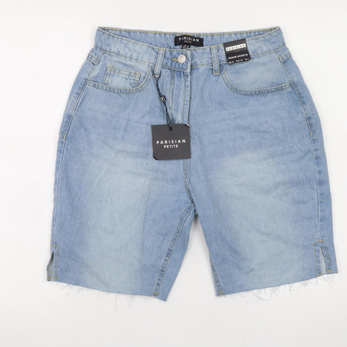Parisian Women Blue Denim Bermuda Shorts Size 10 Petite