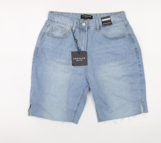 Parisian Women Blue Denim Bermuda Shorts Size 10 Petite
