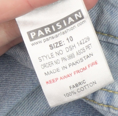 Parisian Women Blue Denim Bermuda Shorts Size 10 Petite