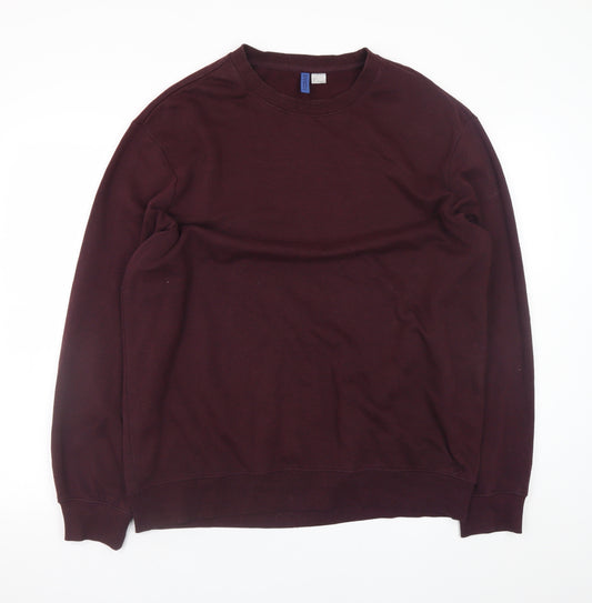 H&M Men's Brown Crew Neck Pullover Sweatshirt Size L