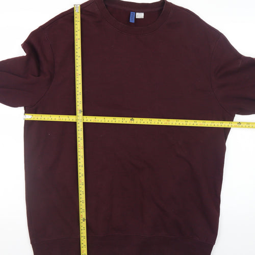 H&M Men's Brown Crew Neck Pullover Sweatshirt Size L
