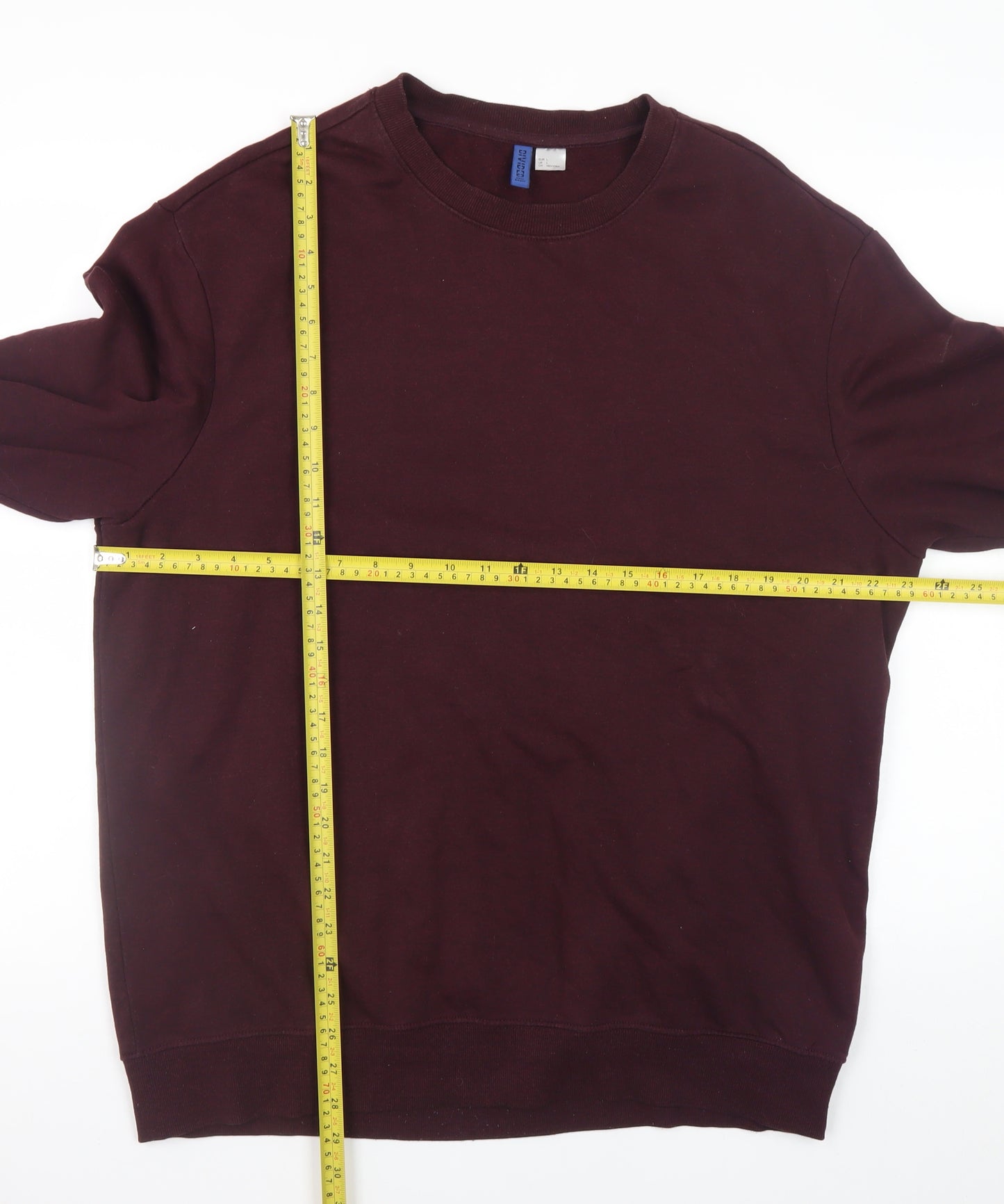 H&M Men's Brown Crew Neck Pullover Sweatshirt Size L