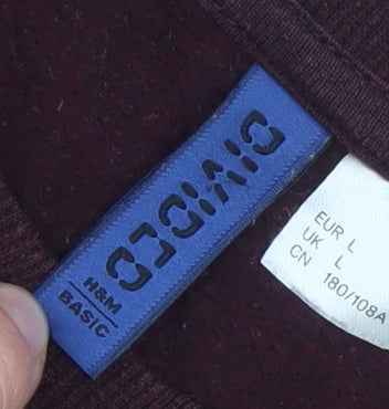 H&M Men's Brown Crew Neck Pullover Sweatshirt Size L