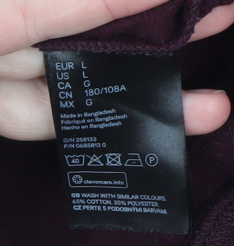 H&M Men's Brown Crew Neck Pullover Sweatshirt Size L