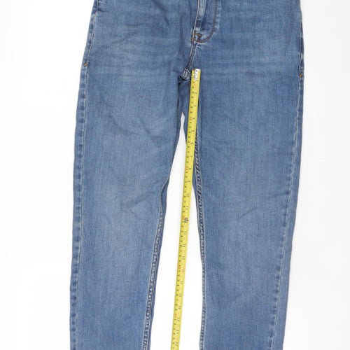 Collusion Women's Blue Straight Leg Jeans Size 14 Regular Fit
