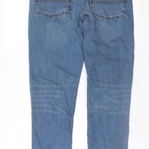 Collusion Women's Blue Straight Leg Jeans Size 14 Regular Fit