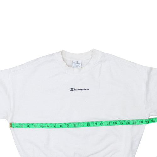 Champion Women's White Small Crew Neck Pullover Sweatshirt