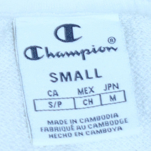 Champion Women's White Small Crew Neck Pullover Sweatshirt