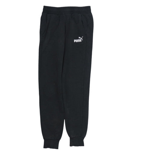 Puma Men's Black Small Regular Fit Fleece Sweatpants