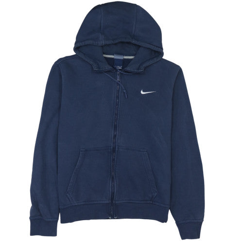 Nike Mens Blue Full Zip Hoodie Size M Sports Fleece Sweatshirt