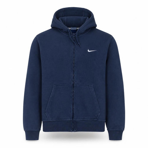 Nike Mens Blue Full Zip Hoodie Size M Sports Fleece Sweatshirt