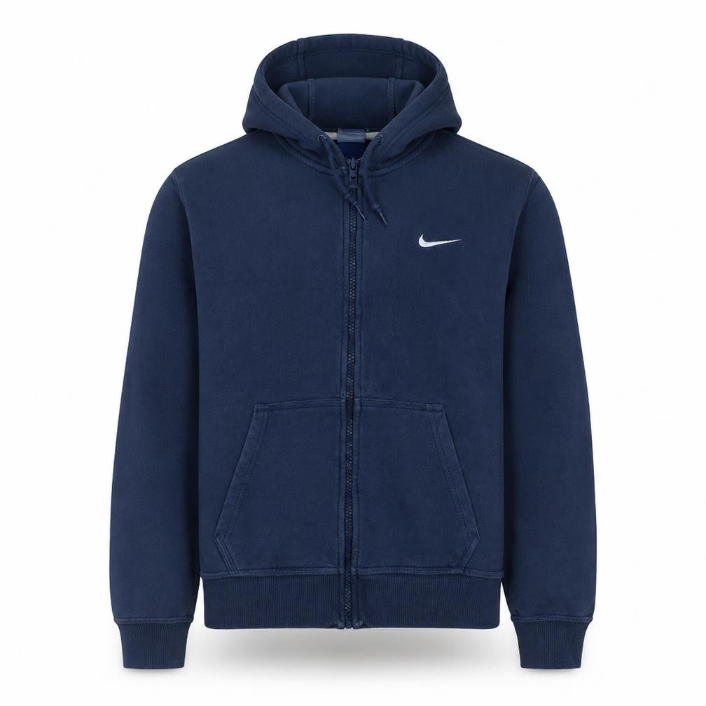 Nike Mens Blue Full Zip Hoodie Size M Sports Fleece Sweatshirt