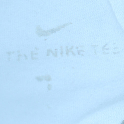 Nike Men's White Short Sleeve Crew Neck Cotton T-Shirt Size M