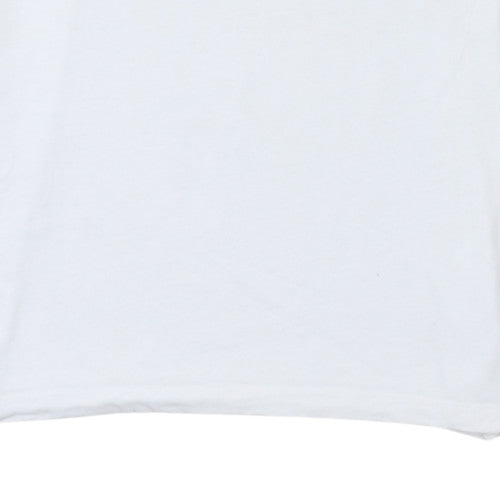 Nike Men's White Short Sleeve Crew Neck Cotton T-Shirt Size M