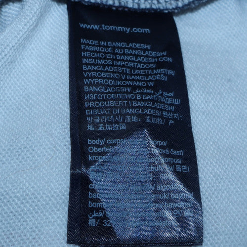 Tommy Jeans Men's Blue Check Pattern Pullover Hoodie Size M