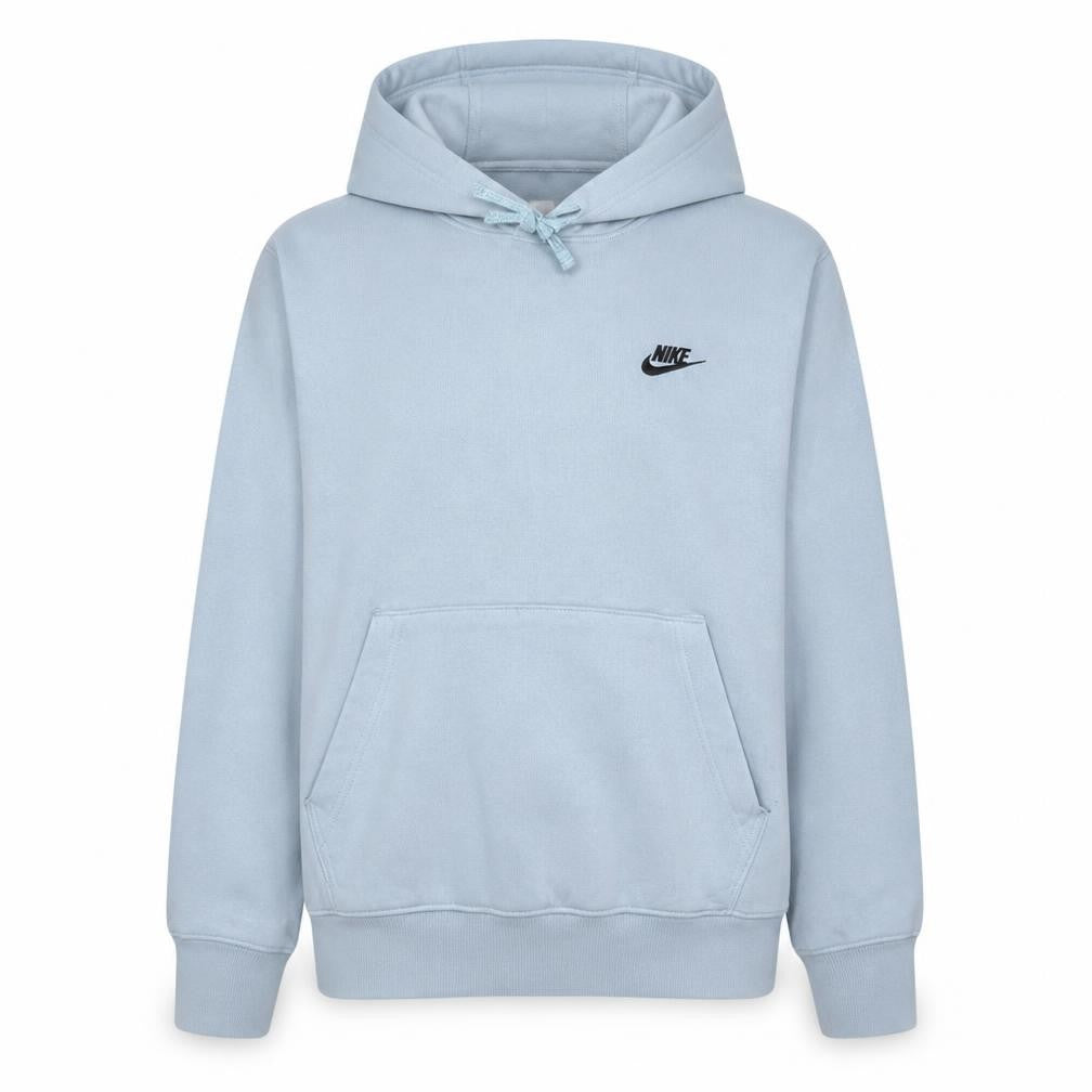 Front view of Nike Women’s Blue Pullover Hoodie Small Cotton Blend Casual Top