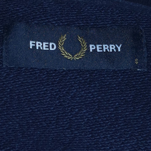 Fred Perry Men's Blue Crew Neck Cotton Sweatshirt Size S